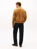 Καφέ Smart Casual Σουέτ Bomber Τζάκετ  Άνδρες