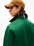 Green Corduroy Collar Water Resistant Windproof Jacket  Men