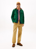 Green Corduroy Collar Water Resistant Windproof Jacket  Men