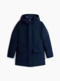 Blue Water Repellent Down Hooded Rockie Parka  Men