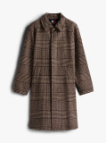Multi Relaxed Wool Blend Check Coat  Men