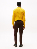 Brown Harlem Tapered Leg Twill Chinos  Men