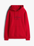 Red Perfect for fighting the cold, this warm hoodie is enhanced with a stylish, tonal Tommy Hilfiger logo and crafted from high-quality interlock knit.  Men