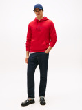 Red Perfect for fighting the cold, this warm hoodie is enhanced with a stylish, tonal Tommy Hilfiger logo and crafted from high-quality interlock knit.  Men