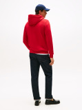 Red Perfect for fighting the cold, this warm hoodie is enhanced with a stylish, tonal Tommy Hilfiger logo and crafted from high-quality interlock knit.  Men