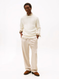 Beige Smart Casual Textured Wool Blend Jumper  Men
