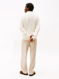 Beige Smart Casual Textured Wool Blend Jumper  Men
