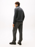 Grey Smart Casual Cable Knit Jumper With Cashmere  Men