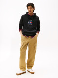 Black Flag Graphic Drawstring Hoody  Men