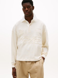 Beige The APXGP Collection Relaxed Tonal Embroidery Rugby Shirt  Men