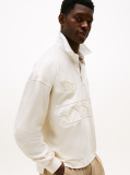 Beige The APXGP Collection Relaxed Tonal Embroidery Rugby Shirt  Men