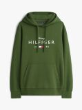 Green Logo Graphic Flex Fleece Hoody  Men
