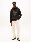 Black Graphic Terry Drawstring Hoody  Men