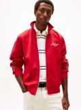 Red Stand-Up Collar Track Jacket  Men