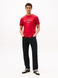 Red Logo Graphic Jersey Crew Neck T-Shirt  Men