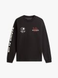 Black Graphic Jersey Long Sleeve T-Shirt  Men