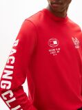 Red Graphic Jersey Long Sleeve T-Shirt  Men