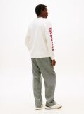 Beige Graphic Jersey Long Sleeve T-Shirt  Men