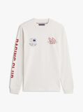 Beige Graphic Jersey Long Sleeve T-Shirt  Men