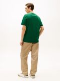 Green Textured Logo Crew Neck T-Shirt  Men