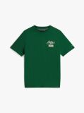 Green Textured Logo Crew Neck T-Shirt  Men