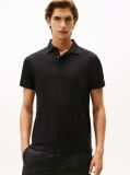 Black Regular Fit Concealed Placket Polo Shirt  Men