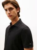 Black Regular Fit Concealed Placket Polo Shirt  Men