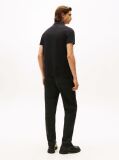 Black Regular Fit Concealed Placket Polo Shirt  Men