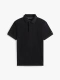 Black Regular Fit Concealed Placket Polo Shirt  Men