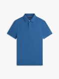 Blue Regular Fit Concealed Placket Polo Shirt  Men