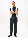 Blue Regular Fit Concealed Placket Polo Shirt  Men