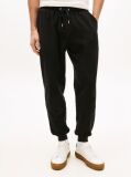 Black Logo Embroidery Cuffed Leg Joggers  Men