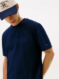 Blue Logo Embroidery Relaxed Crew Neck T-Shirt  Men