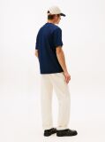Blue Logo Embroidery Relaxed Crew Neck T-Shirt  Men