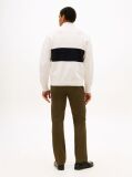 Beige Relaxed Quarter-Zip Mock Neck Jumper  Men