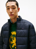 Blue Mid Weight Stand Collar Jacket  Men