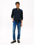 Blue Regular Fit Long Sleeve Polo Shirt  Men