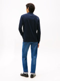 Blue Regular Fit Long Sleeve Polo Shirt  Men