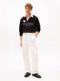Black Logo Appliqué Relaxed Rugby Polo Shirt  Men