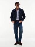 Blue Smart Casual Slim Fit Stripe Shirt  Men