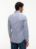 Blue Smart Casual Slim Fit Stripe Shirt  Men