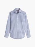 Blue Smart Casual Slim Fit Stripe Shirt  Men