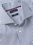 Blue Smart Casual Slim Fit Stripe Shirt  Men