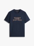Blue Logo Embroidery Crew Neck T-Shirt  Men