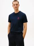 Blue TH Crest Embroidery Interlock Knit T-Shirt  Men