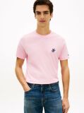 Pink Logo Embroidery Jersey T-Shirt  Men
