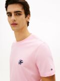 Pink Logo Embroidery Jersey T-Shirt  Men