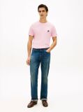Pink Logo Embroidery Jersey T-Shirt  Men