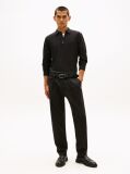 Black Performance Zip Polo Shirt  Men