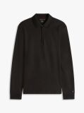 Black Performance Zip Polo Shirt  Men